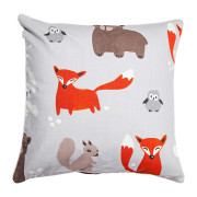 Pentik Metsanvaki Grey / Orange / Brown Throw Pillow