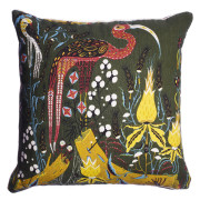 Klaus Haapaniemi Crane Green Throw Pillow
