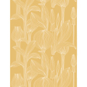 Marimekko Kukat Puhkeavat Straw / White Linen Fabric