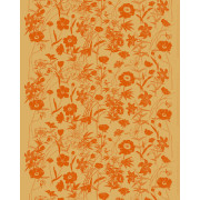 Marimekko Perenna Orange / Light Brown Cotton Canvas Fabric