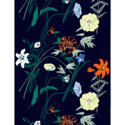 Marimekko Puutarhakutsut Navy / Green / Orange Cotton Fabric