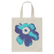 Marimekko Vankka Akvarelli Unikko Tan / Purple / Sky Blue Tote Bag