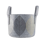 Muurla Leaf Light Grey Storage Basket