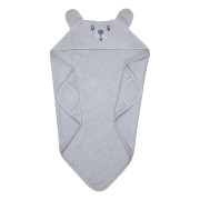 Pentik Pikkunallet Light Blue / Grey Hooded Children's Towel