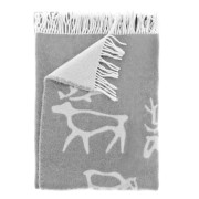Pentik Saaga Grey Wool Blanket