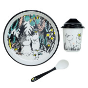 Moomin Jungle Black / White / Multi Children's Tableware Boxed Gift Set