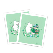 Moomintroll & Snufkin Green Cellulose Dishcloth - Set of 2