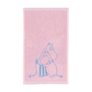 Arabia Moomin Family Time Pink / Light Blue Guest Towel - 80th Anniversary