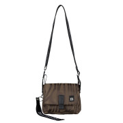 Marimekko Jokuraita Brown / Black Mini Messenger Shoulder Bag