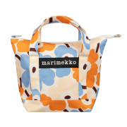 Marimekko Mini Unikko Orange / Blue / Cream Kampsu Cosmetic Bag