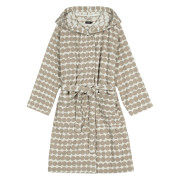 Marimekko Rasymatto Beige / White Hooded Bathrobe