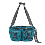 Marimekko Unikko Black / Blue Medium Sling Shoulder Bag
