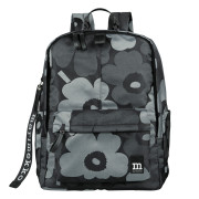 Marimekko Unikko Black / Grey Zip Top Backpack