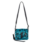 Marimekko Unikko Blue / Black Mini Messenger Shoulder Bag