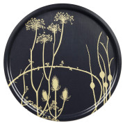 Marimekko Vuoren Kasvit Straw / Black Large Serving Tray