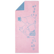 Arabia Moomin Family Time Pink / Light Blue Bath Towel - 80th Anniversary