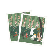 Moomin Forest Green Cellulose Dishcloth - Set of 2