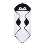 Pentik Pingviini Black / White Hooded Children's Towel