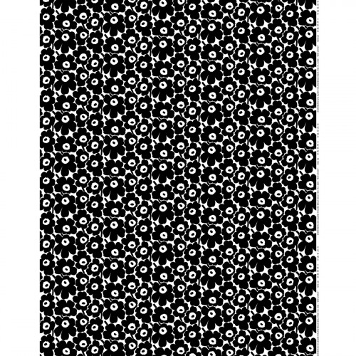 Marimekko Mini-Unikko Black / White Cotton Fabric