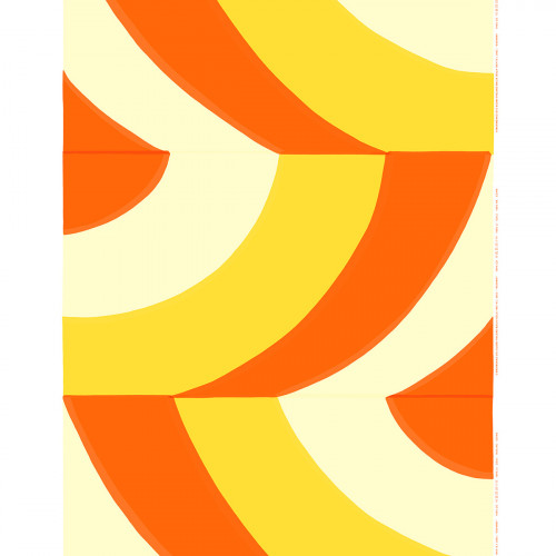 Marimekko Savanni Orange / Yellow Cotton Fabric Repeat