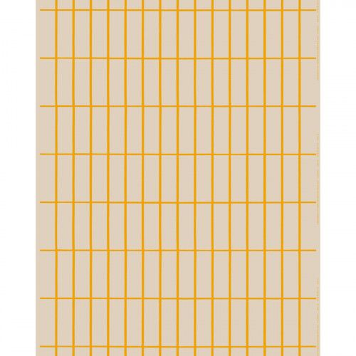 Marimekko Tiiliskivi Beige / Yellow Cotton-Linen Fabric