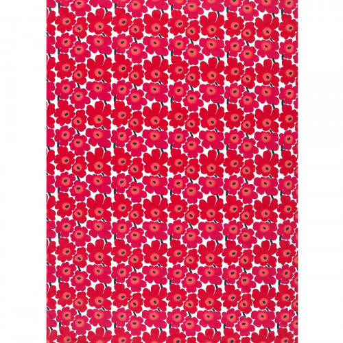 Marimekko Mini-Unikko White / Red Cotton Fabric