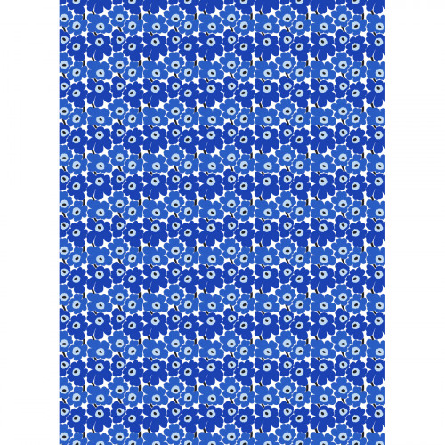 Marimekko Mini-Unikko White / Blue Cotton Fabric