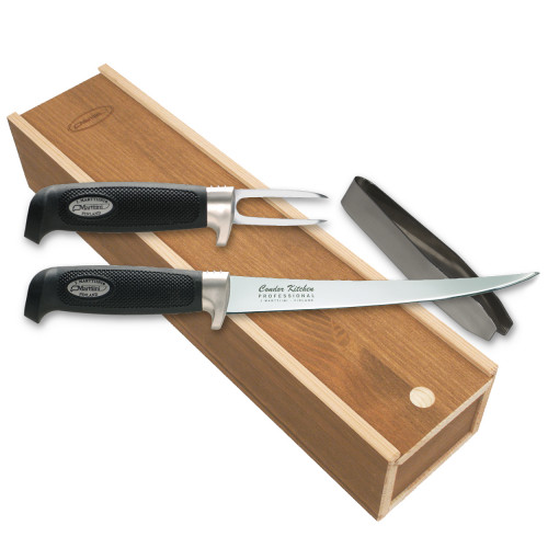Marttiini Fisherman's Fillet Knife Gift Set in Wood Box