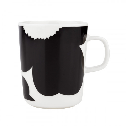 Marimekko Iso Unikko Black / White Mug - Anniversary Edition