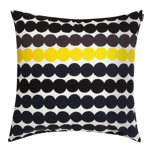 Marimekko Rasymatto White / Black / Yellow Large Throw Pillow