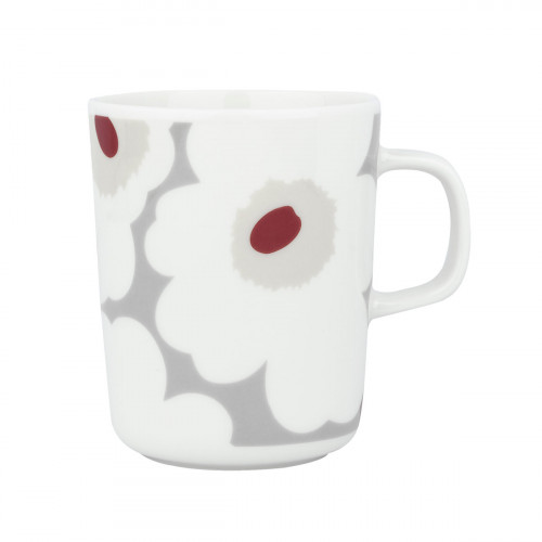 Marimekko Unikko White / Grey / Red Mug