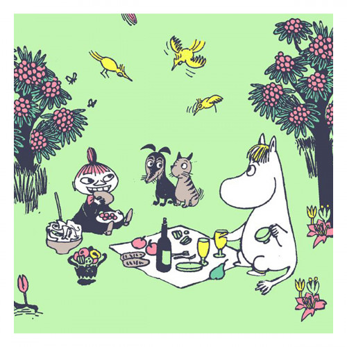 Moomin Picnic Green Lunch Napkins