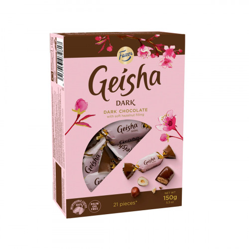 Fazer Geisha Dark Chocolate with Hazelnut Box - 5-1/4 oz