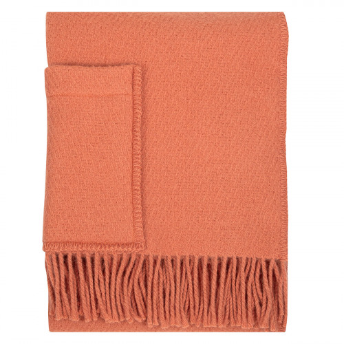 Lapaun Kankurit Uni Dark Peach Wool Pocket Shawl