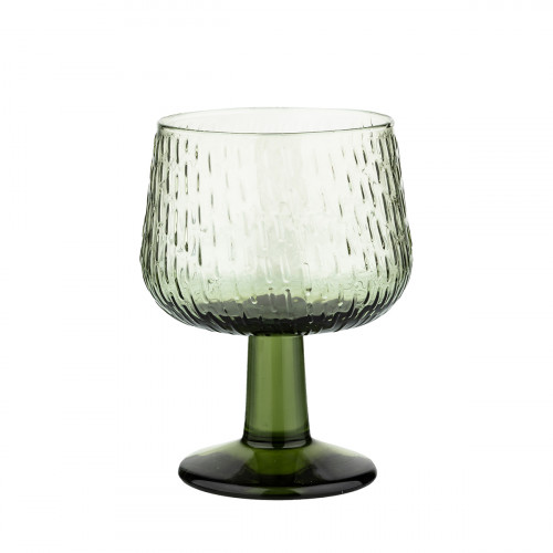 Marimekko Syksy Olive Green Glass Goblet