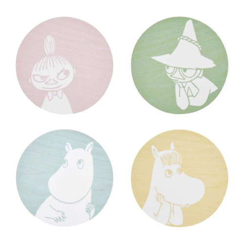 Muurla Moomin Multicolor Coasters - Pack of 4