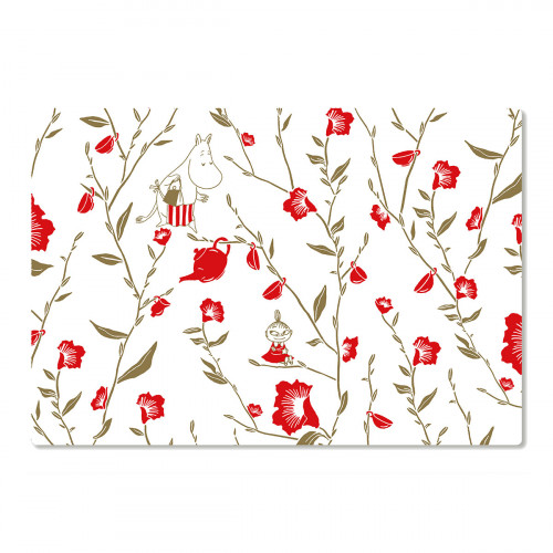 Moomin Flower Tea Party White / Red / Green Placemat