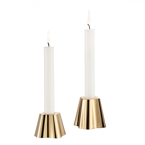 iittala Aalto Brass Candle Holders - Set of 2