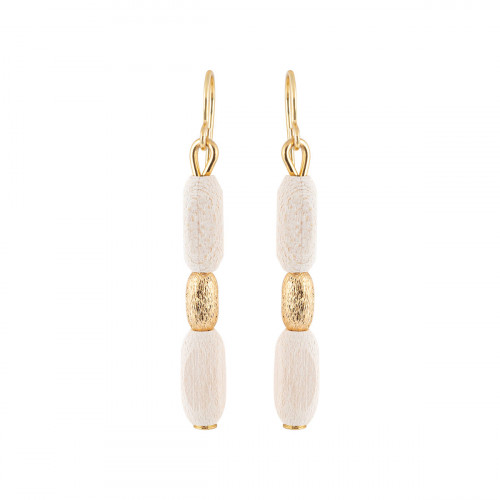 aarikka Elvira Ivory / Gold Earrings