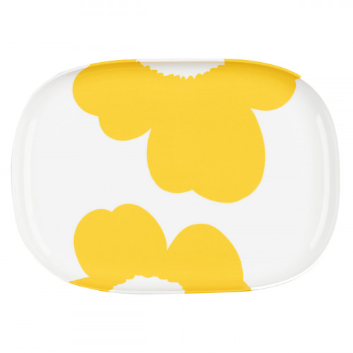 Marimekko Iso Unikko White / Spring Yellow Serving Plate