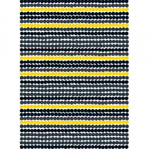 Marimekko Rasymatto White / Yellow / Grey / Black Acrylic-Coated Fabric 