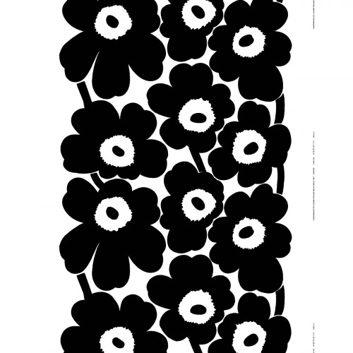 Marimekko Unikko White / Black Fabric 