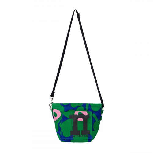 Marimekko Unikko Green / Pink / Blue Mono Mini Crossbody Bag