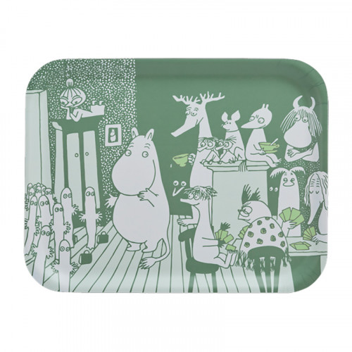 Muurla Moomin Room for All Green / White Large Tray