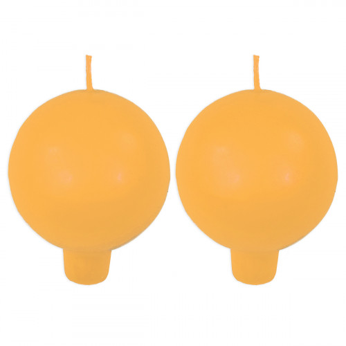 Festivo Yellow Ball Candles - Set of 2