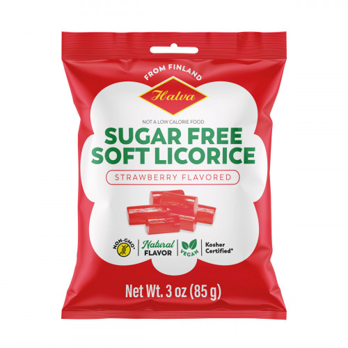 Halva European Style Sugar-Free Strawberry Licorice
