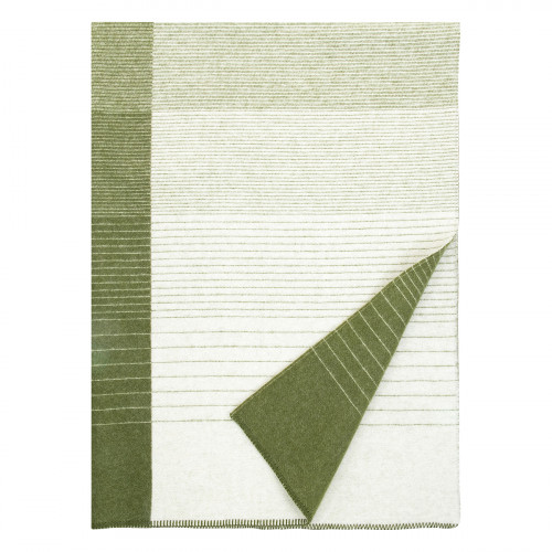 Lapuan Kankurit Kaamos Olive Green / White Wool Blanket