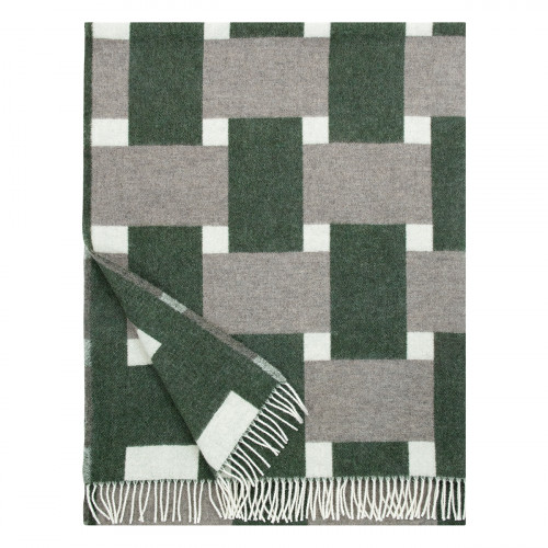 Lapuan Kankurit Punos Olive / Grey / White Wool Blanket