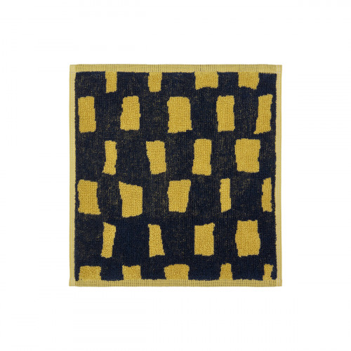 Marimekko Iso Noppa Navy / Yellow Washcloth