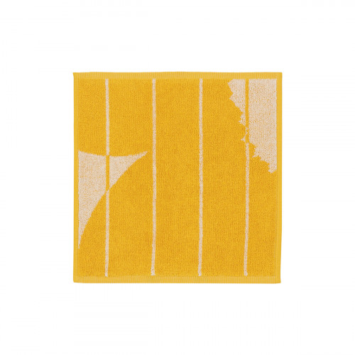 Marimekko Vesi Unikko Yellow / Beige Washcloth - Anniversary Edition
